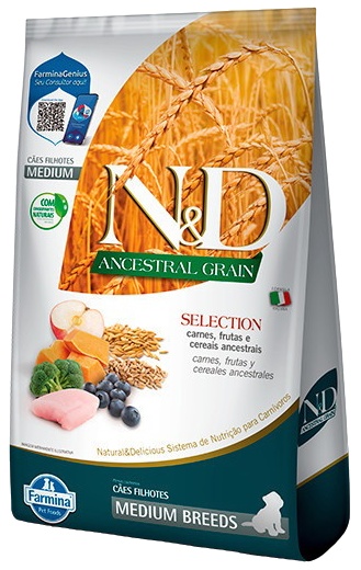 N&D Natural And Delicious N&D Ancestral Grain Canine Selection Puppy Medium 15Kg